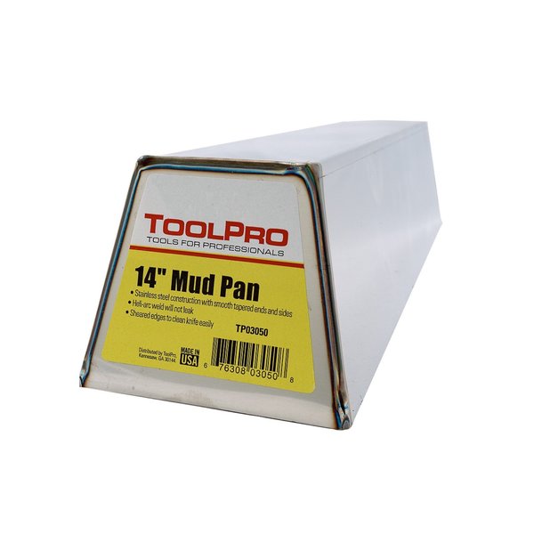 Toolpro 14 in Stainless Steel Mud Pan TP03050